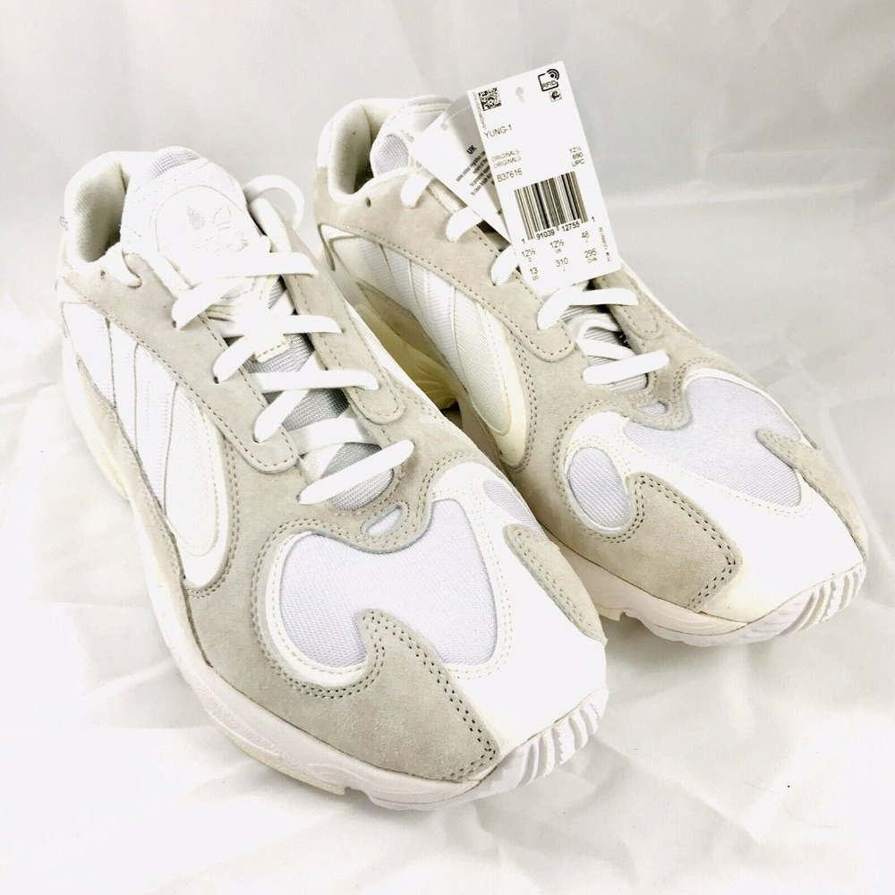 Adidas Yung-1 Cloud White Sneakers Sz 13 M-B37616